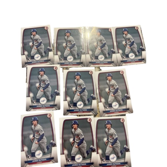2023 Bowman James Outman Rookie Card LA Dodgers #13 RC dodgers lot of 10 - Picture 1 of 5